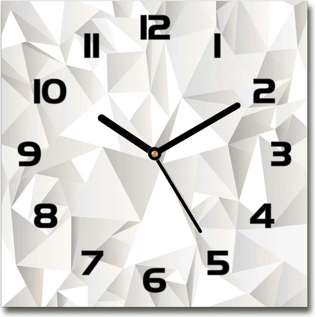 Négyzet alakú üveg falióra Absztrakt háttér 30x30 cm