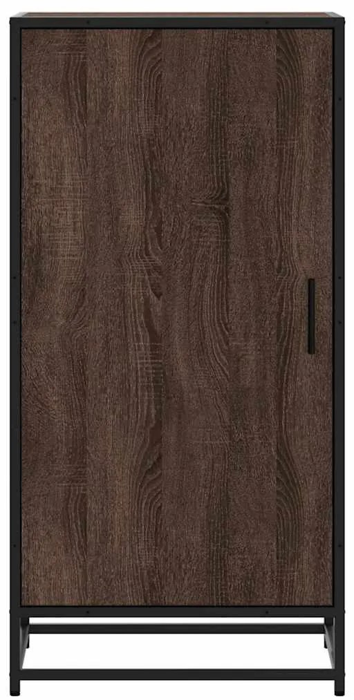 barna tölgy színű szerelt fa cipőtartó 48x38x97,5 cm