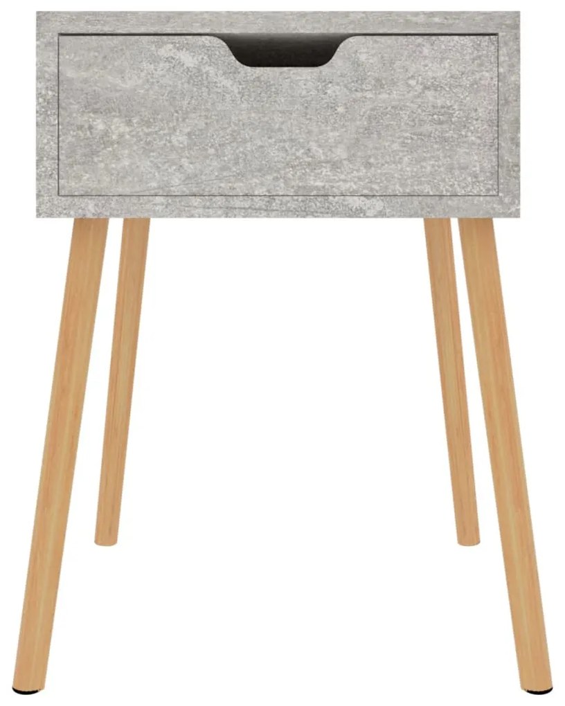 Betonszürke szerelt fa éjjeliszekrény 40 x 40 x 56 cm