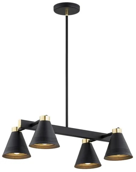 Argon 1774 - Csillár rúdon AVALONE 4xE27/15W/230V arany/fekete