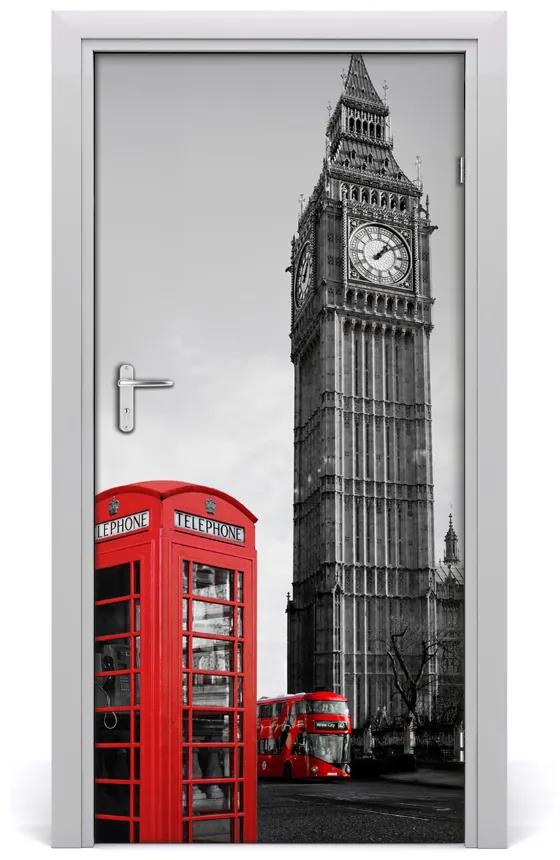 Poszter tapéta ajtóra Big Ben, London 95x205 cm