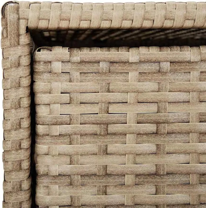 vidaXL bézs polyrattan kerti tárolószekrény 55 x 59 x 80 cm