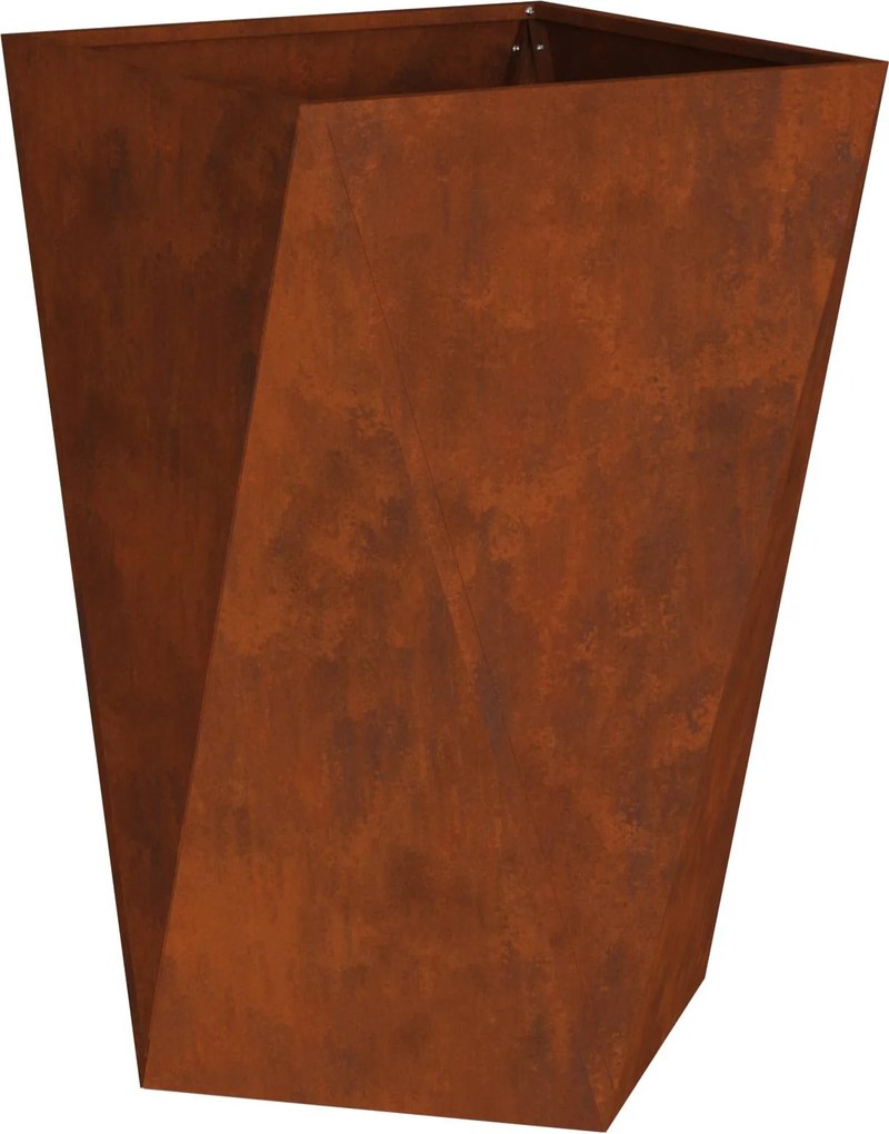 vidaXL Növénytartó Rozsdás 50 x 50 x 75 cm Időjárásálló acél