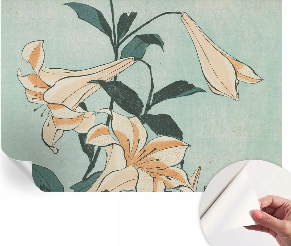 Dekoratív Öntapadós Tapéta Divatos Minták Finom liliomok 152x104 cm