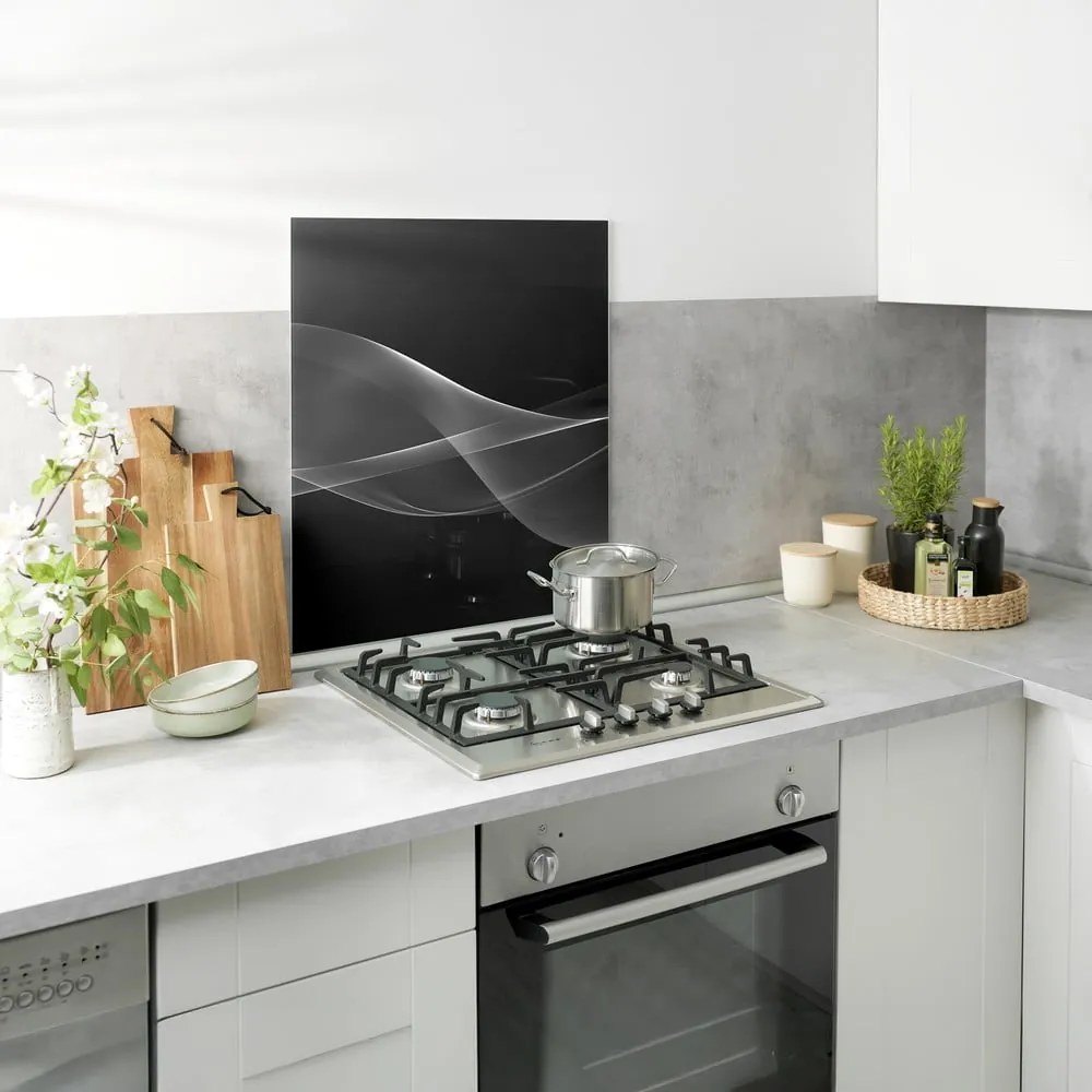 Edzett üveg falvédő tűzhelyhez 70x60 cm Smoke – Wenko