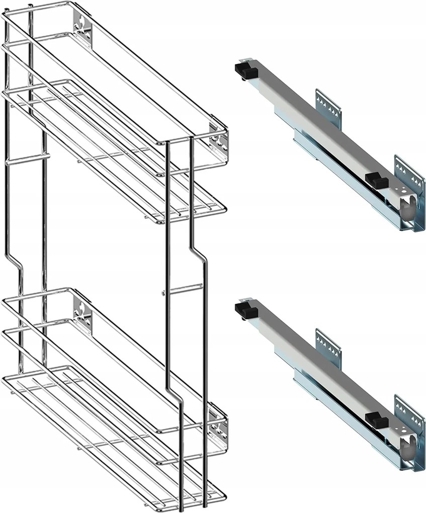 Cargo Oldalkosár 2 Polc Rejs Variant Multi 250MM L450 Bal Oldali Vezetősín