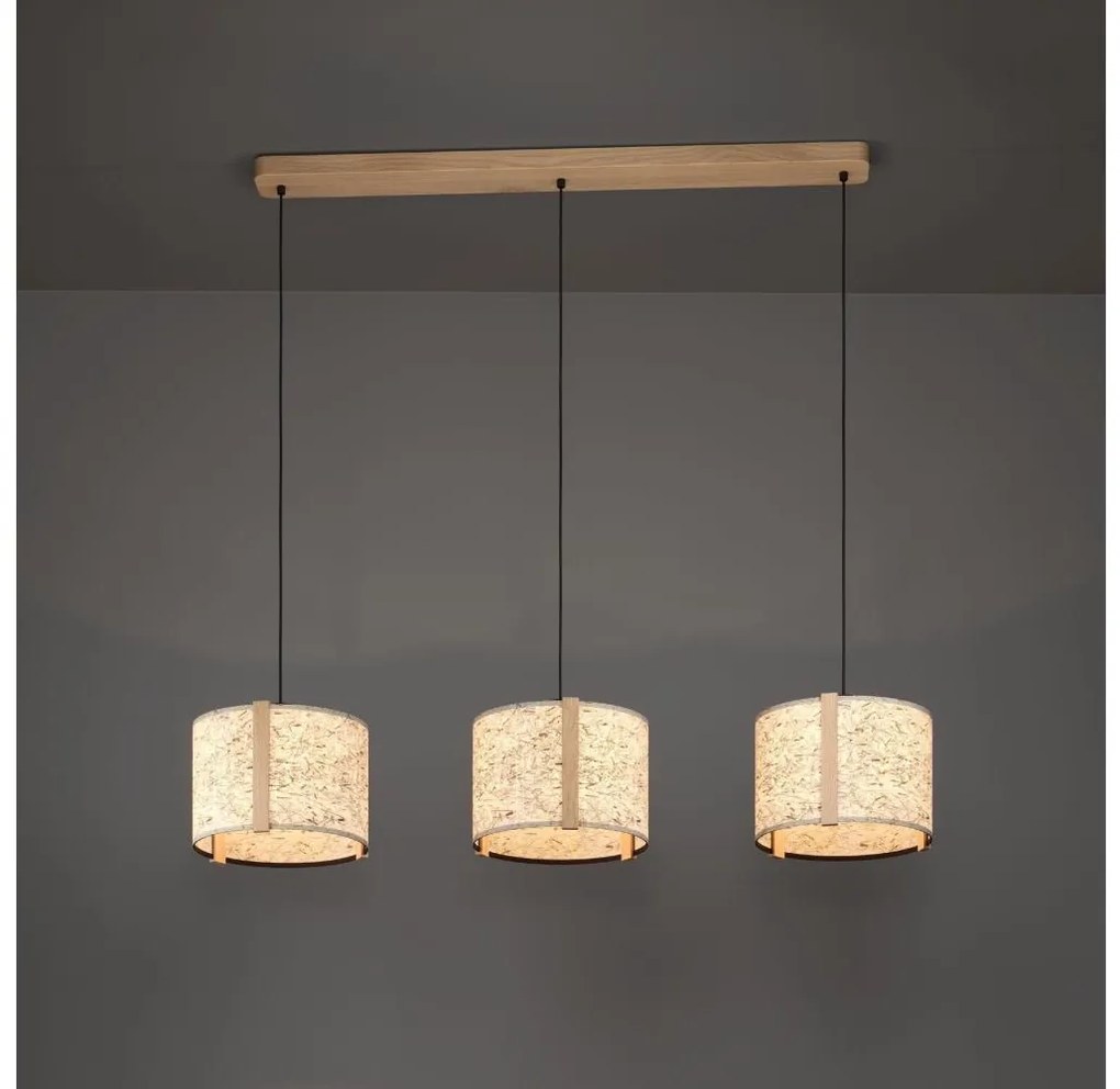 Eglo 390324 - Csillár zsinóron HONTONGAS 3xE27/25W/230V bézs