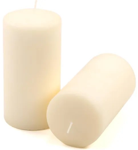 Gyertyakészlet oszlopszerű 15 cm Ø 7,5 cm 2 db krémszínű
