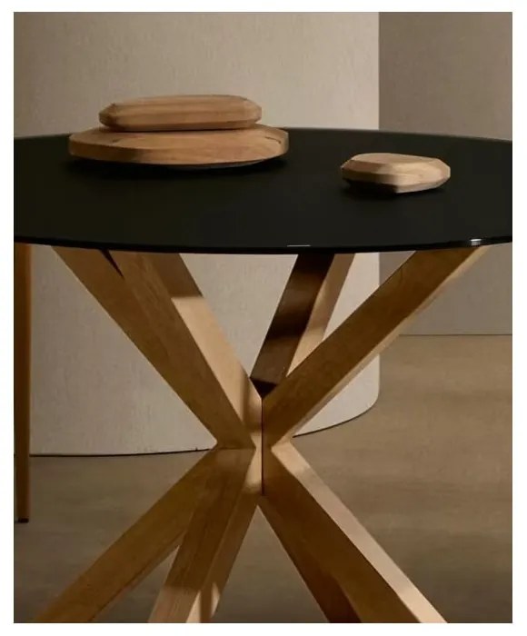 Étkezőasztal üveg asztallappal 100x200 cm Argo – Kave Home