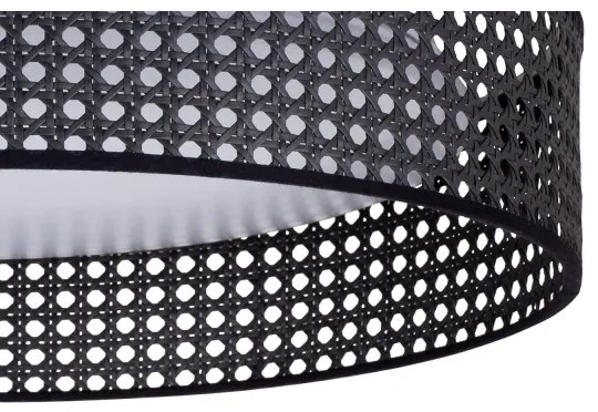 Duolla - LED Mennyezeti lámpa ROLLER RATTAN LED/24W/230V átm. 45 cm fekete
