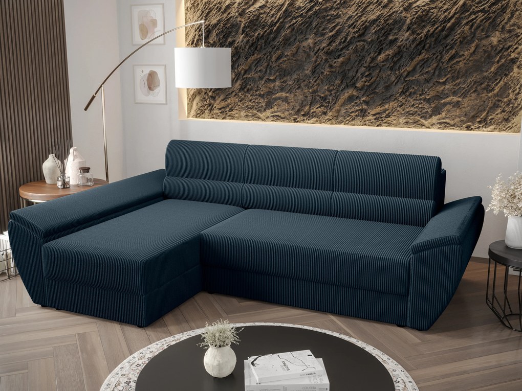 Sarok ülőgarnitúra Radiant L3 (sötétkék) (B). 1062244