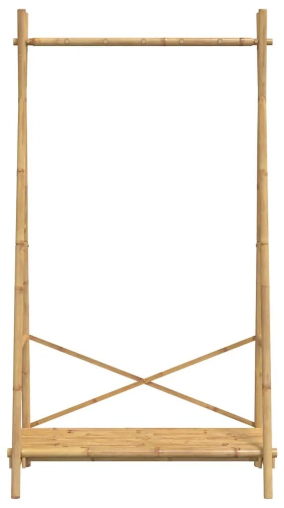 bambusz ruhaállvány polccal 102 x 50 x 190 cm