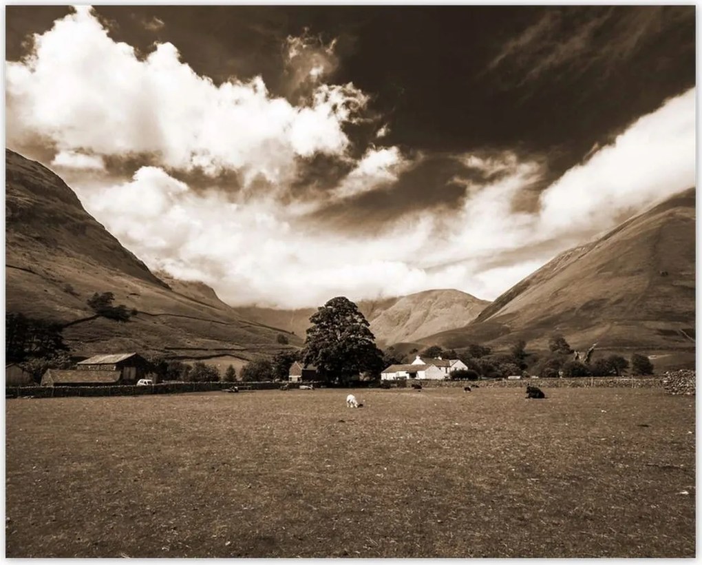 Poszterek 50x40 Ír táj Szépia