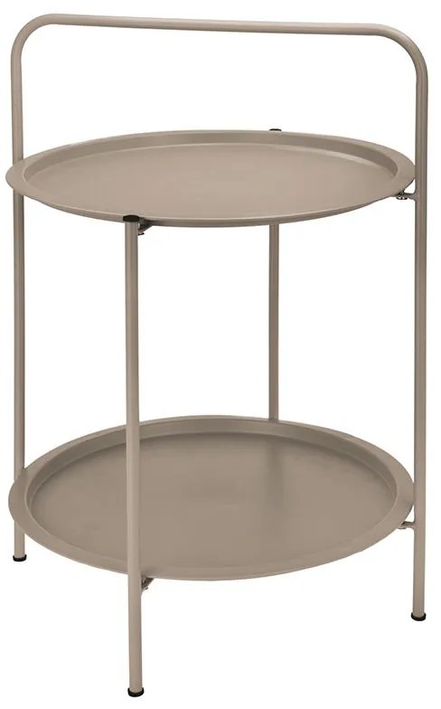 Fém kisasztal VARIO, 50 cm átmérőjű, bézs