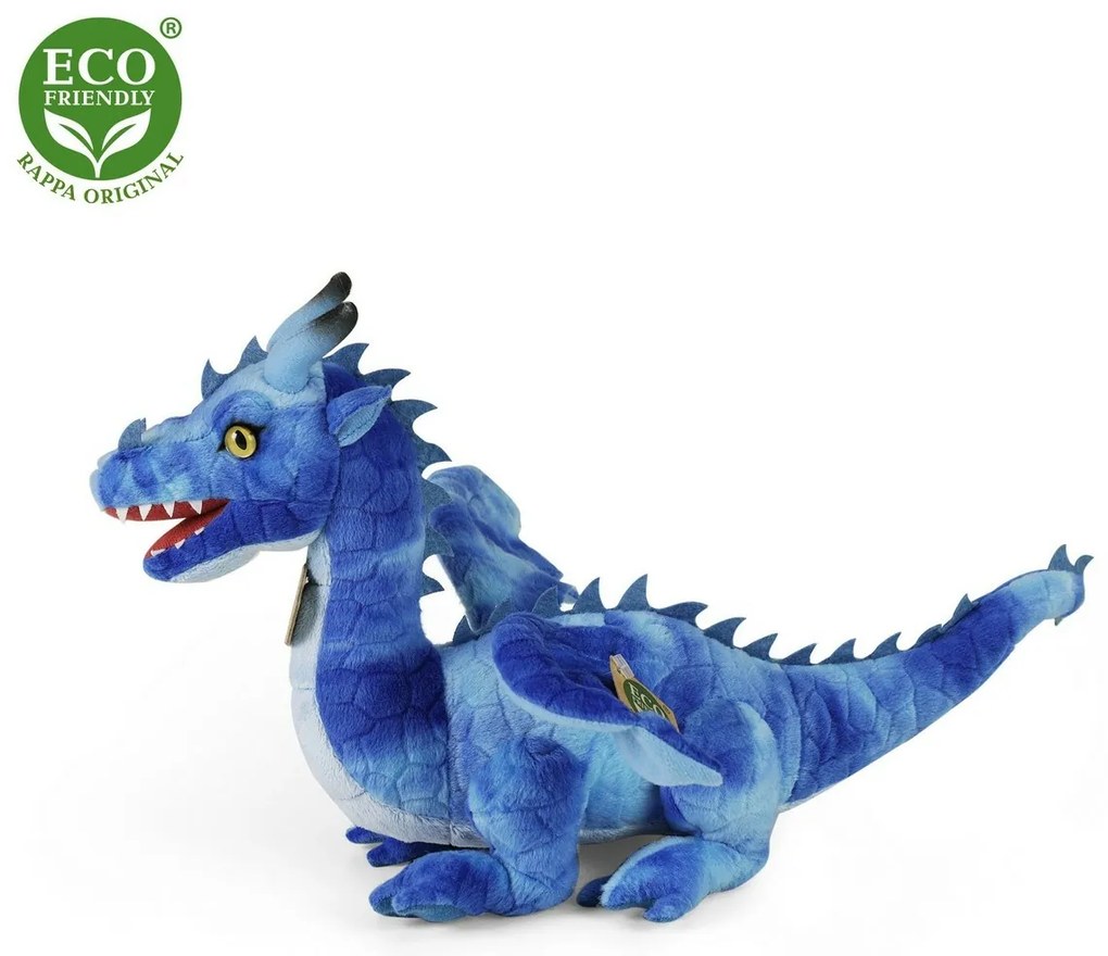 Rappa Plüss sárkány kék, 40 cm ECO-FRENDLY