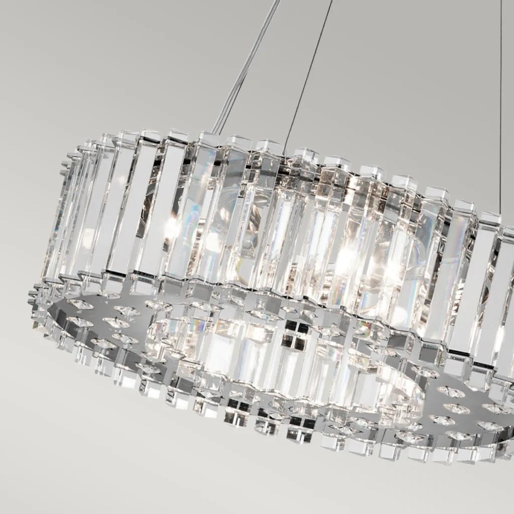 ELSTEAD KLCRYSTALSKYEPA CRYSTAL Kristály Függesztett Lámpa Króm, Átlátszó G9 IP44