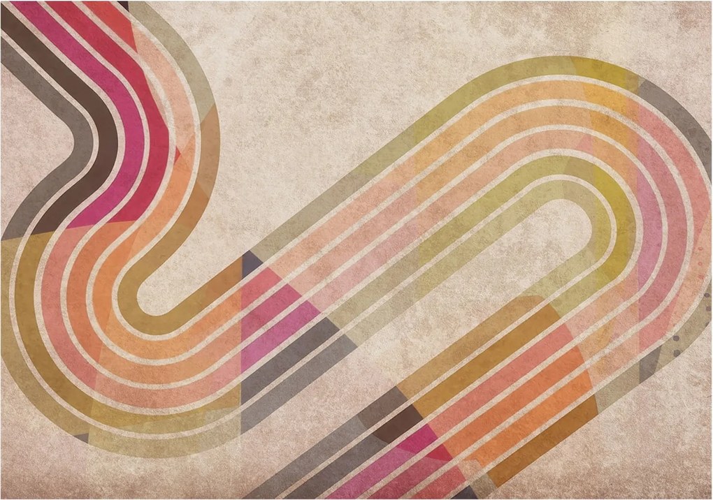 Fotótapéta Flizelin Dekoratív Hálószoba Geometrikus vonalak 208x146