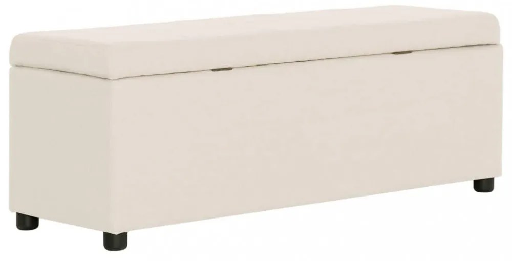 krémszínű poliészter pad tárolórekesszel 116 cm