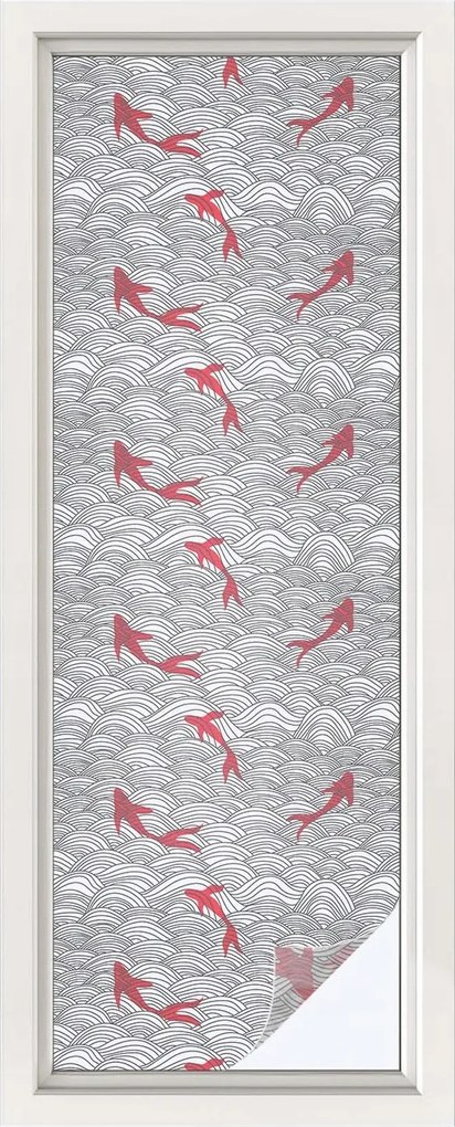 Konyhai Fürdőszoba Ablakfólia Adatvédelem Hullámzó minta 50x146