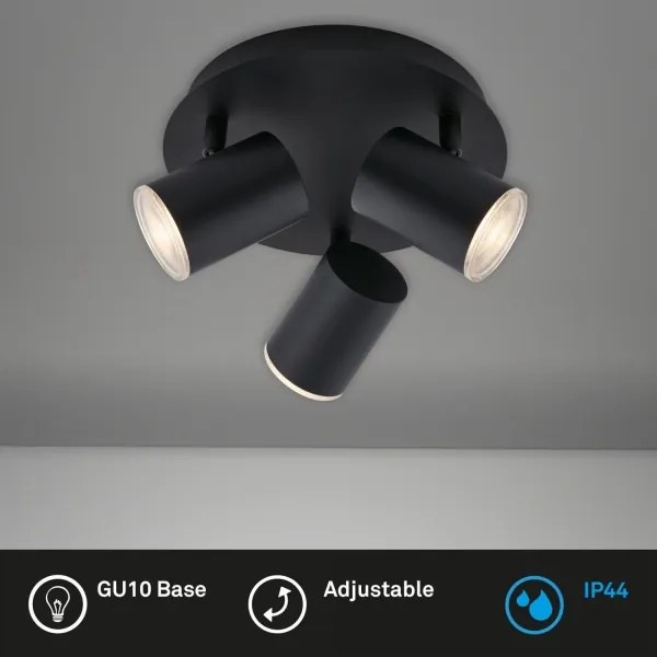 Briloner&nbsp;10476229 - Fürdőszobai spotlámpa 3xGU10/5W/230V IP44 fekete