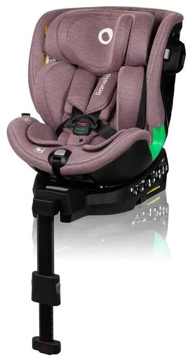 Lionelo HARMONY i-Size 40-150 cm forgatható autósülés alapzattal, rózsaszín