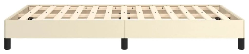 krémszínű műbőr ágykeret 120 x 200 cm