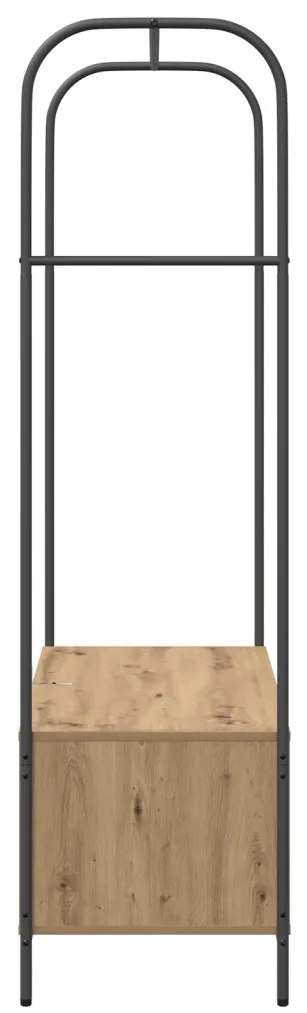 Ruhatartó polcokkal, Artisan tölgy 100x44x160 cm