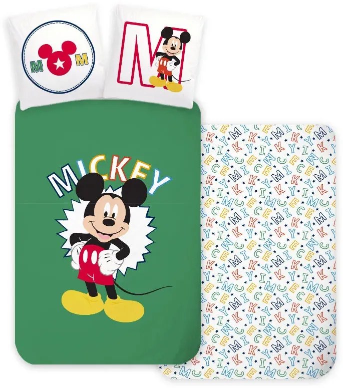 Disney Mickey Letters ágyneműhuzat 140×200cm, 70×90 cm