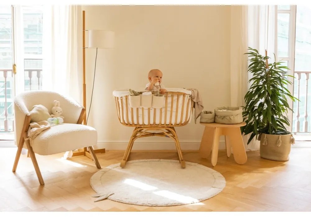 Világoszöld textil gyerek tárolódoboz szett 2 db-os ø 30x20 cm Bambie Olive – Lorena Canals