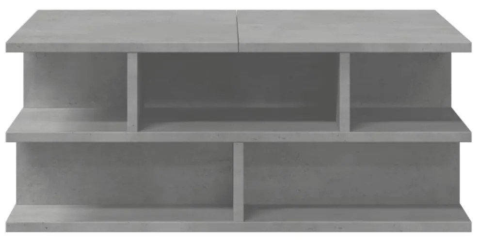betonszürke szerelt fa dohányzóasztal 70x70x29 cm