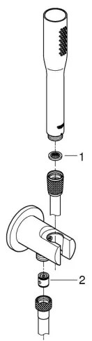GROHE 26404000 - STICK kézi zuhany tömlővel és tartóval, fényes króm