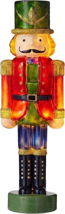 X-MAS üveg LED diótörő 30cm, piros