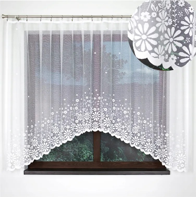 Jacquard készfüggöny Kineta 300x130 cm fehér