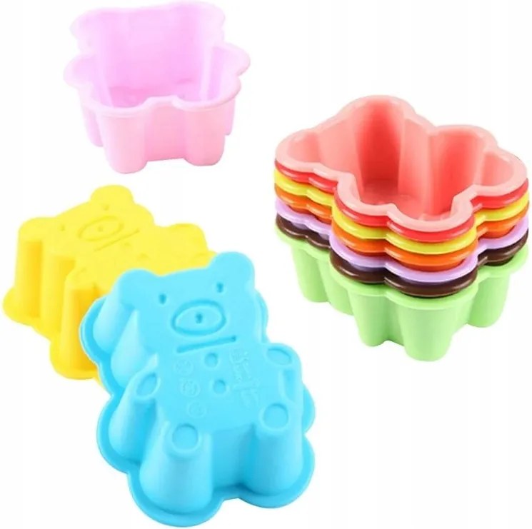 6 Db-os Szilikon Öntőforma Szett Maci, Maci