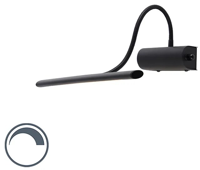 Design fali lámpa fekete 32 cm LED-del és dimmerrel - Tableau