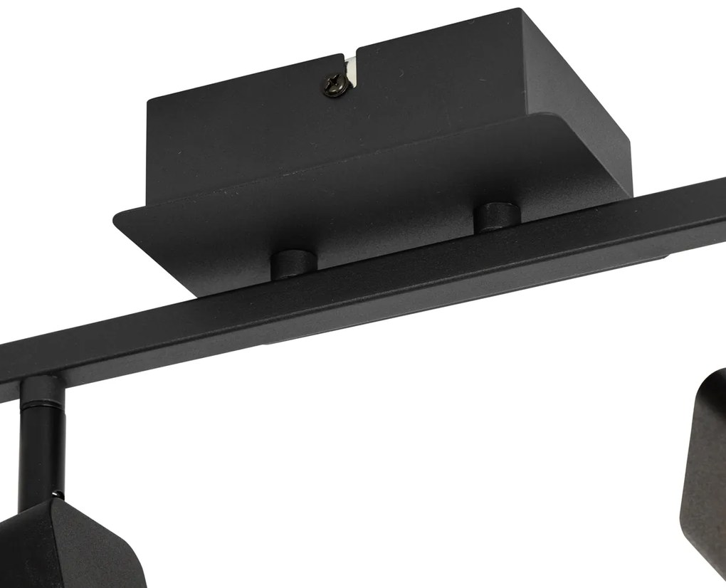 Modern mennyezeti lámpa fekete, LED-del 2-lámpás - Nola