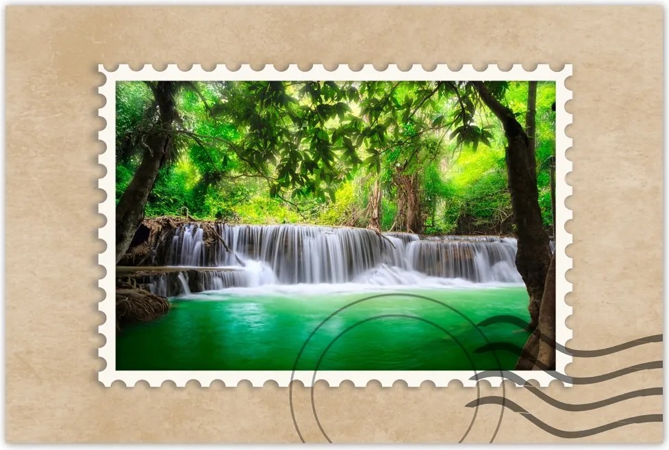 Poszterek 90x60 Vízesés Thaiföldön