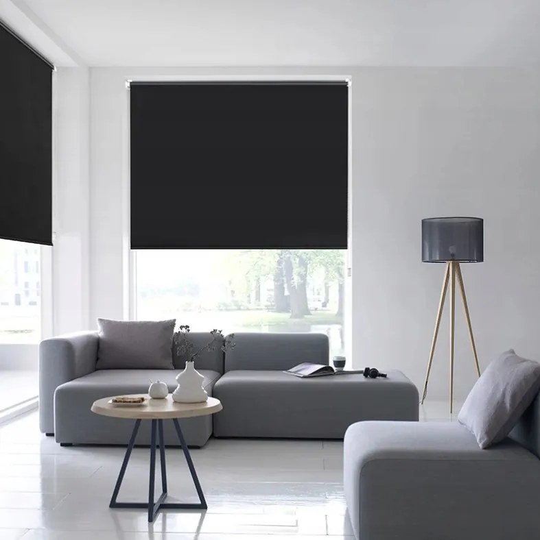 Textil Redőny Fekete Sötétítő Redőny 100 x 130 CM