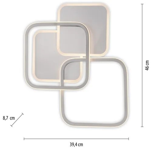 Leuchten Direkt 14117-55 - LED Mennyezeti lámpa LED/36W/230V matt króm