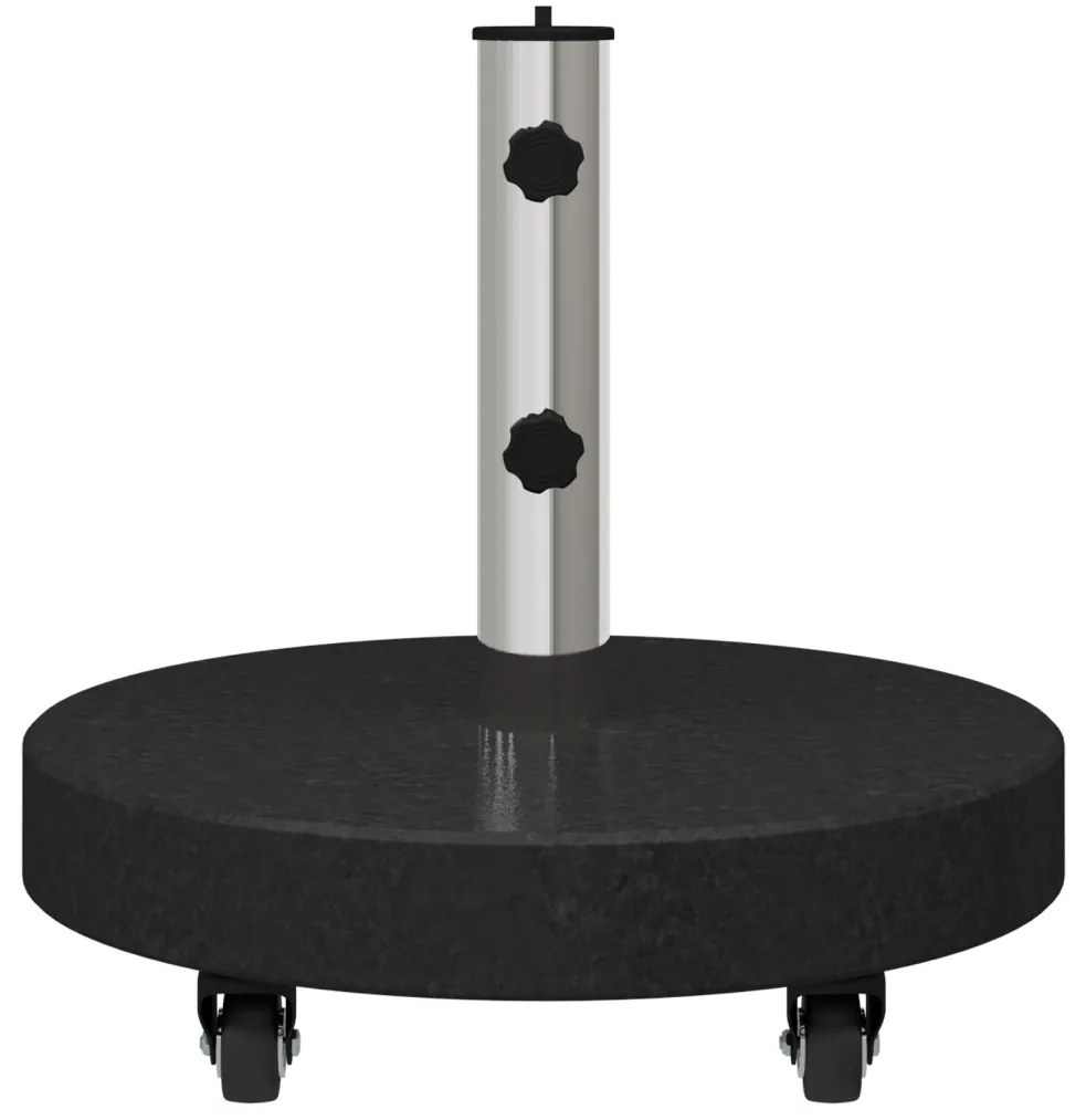 Gurulós napernyő talp Ø38/48mm oszlopokhoz - fekete gránit, 30kg-os kerek