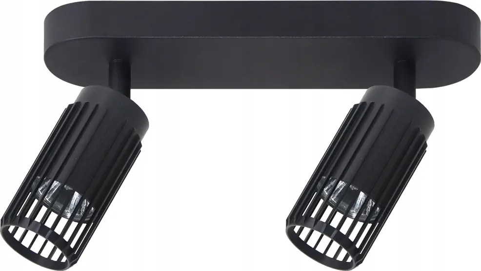 Mennyezeti lámpa díszléc két spotlámpa fekete Milagro étkező nappali