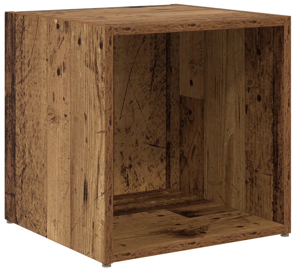 TV szekrények - 4 db régi fa - 37 x 35 x 37 cm - Mérnöki fa