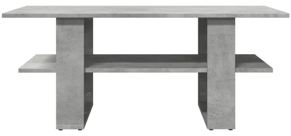Betonszürke szerelt fa dohányzóasztal 102 x 55 x 42 cm
