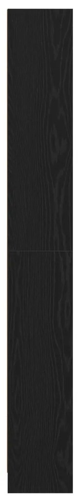 Fekete Tölgy Könyvespolc - 60 x 24 x 176 cm, Műanyag Fából