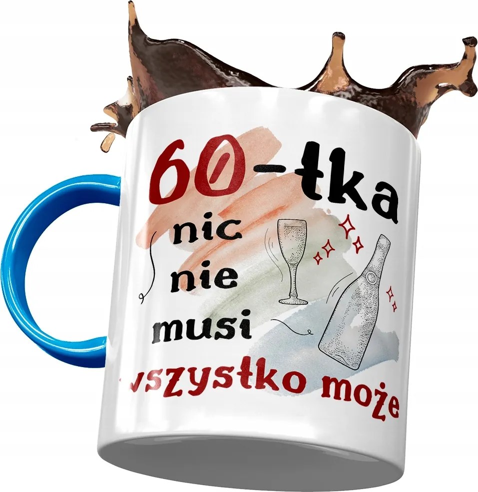 Kék Bögre Születésnapra 60 60-es 60-as évek Nyomtatott Fotóval