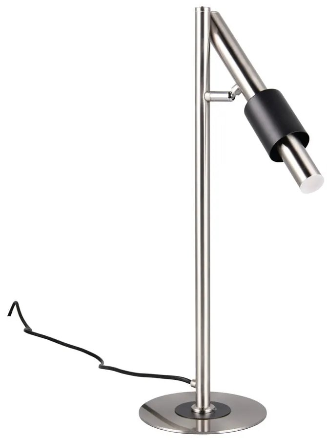 Fekete-ezüstszínű LED asztali lámpa (magasság 50 cm) Ikaris – Trio Select