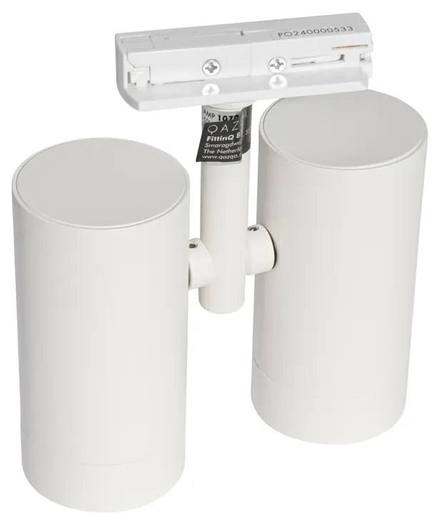 Modern 1 fázisú sínlámpa fehér 2 lámpás - Iconic Scopio