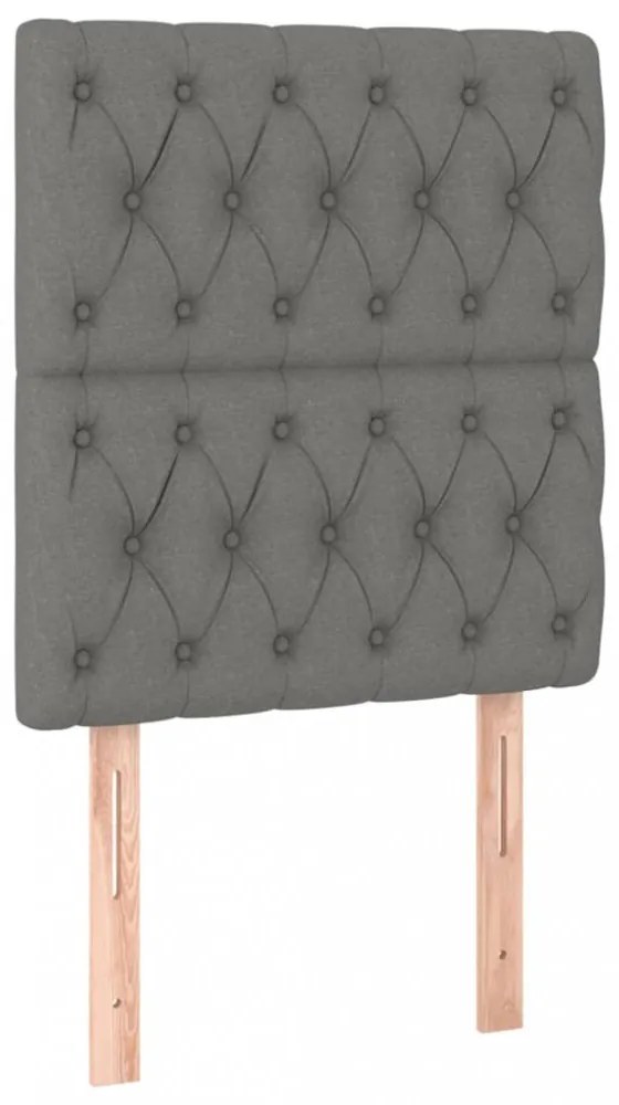 sötétszürke szövet fejtámla 80x7x118/128 cm