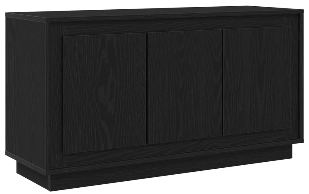 Oldalszekrény Fekete Tölgy 102x35x55 cm Mérnöki Fa