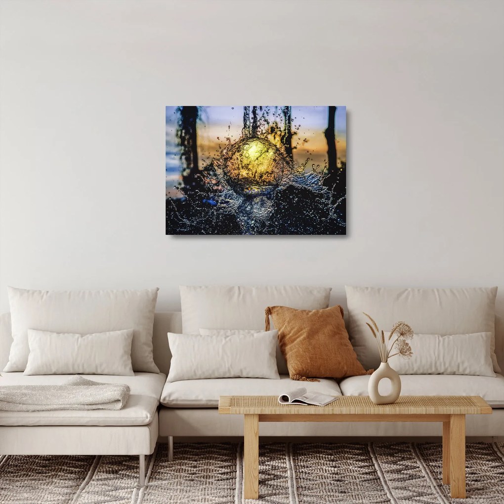 A víz képe (üvegen) (70x50 cm)